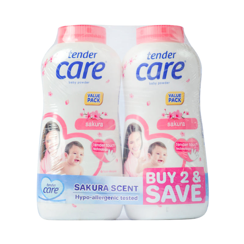 Tender Care Hypoaalregenic Baby Powder Sakura Scent 200g x 2's