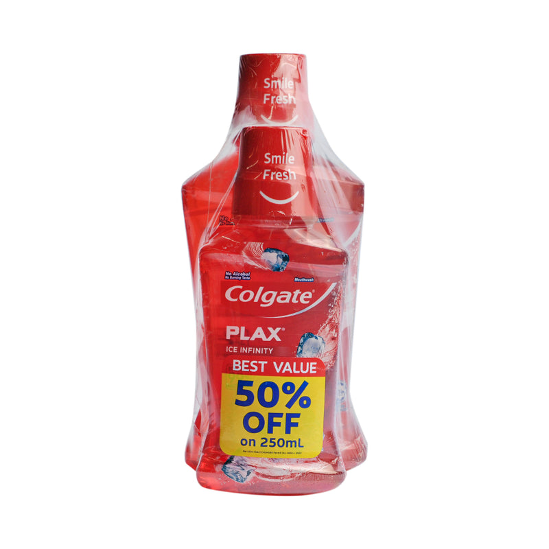 Colgate Plax Mouthwash Ice Infinity 500ml Free 250ml