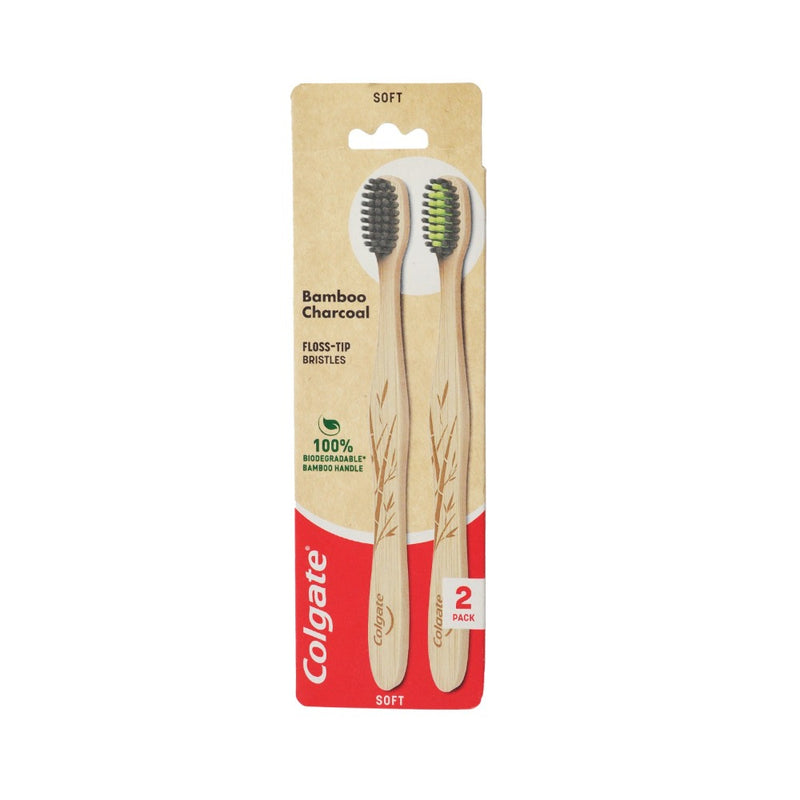 Colgate Soft Toothbrush Bamboo Charcoal Twin Pack