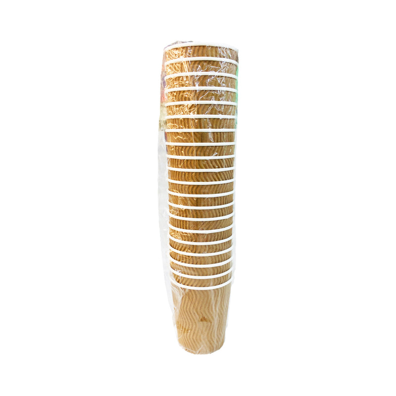 Golden Swan Paper Cups Rippled Kraft 20's