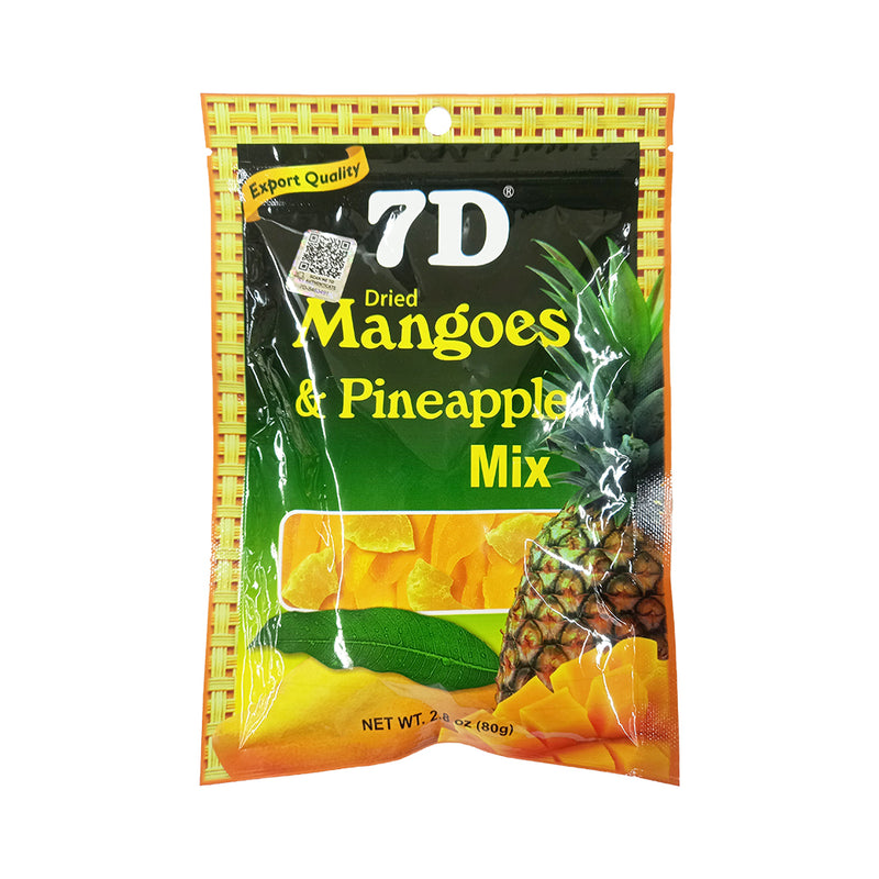 7D Dried Mangoes And Pineapple Mix 80g