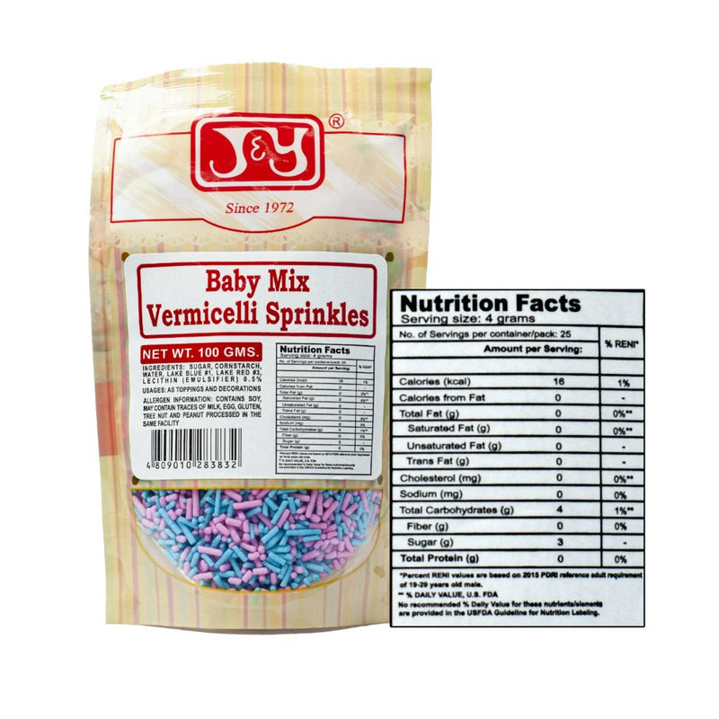 J & Y Baby Mix Vermicelli Sprinkles 100g