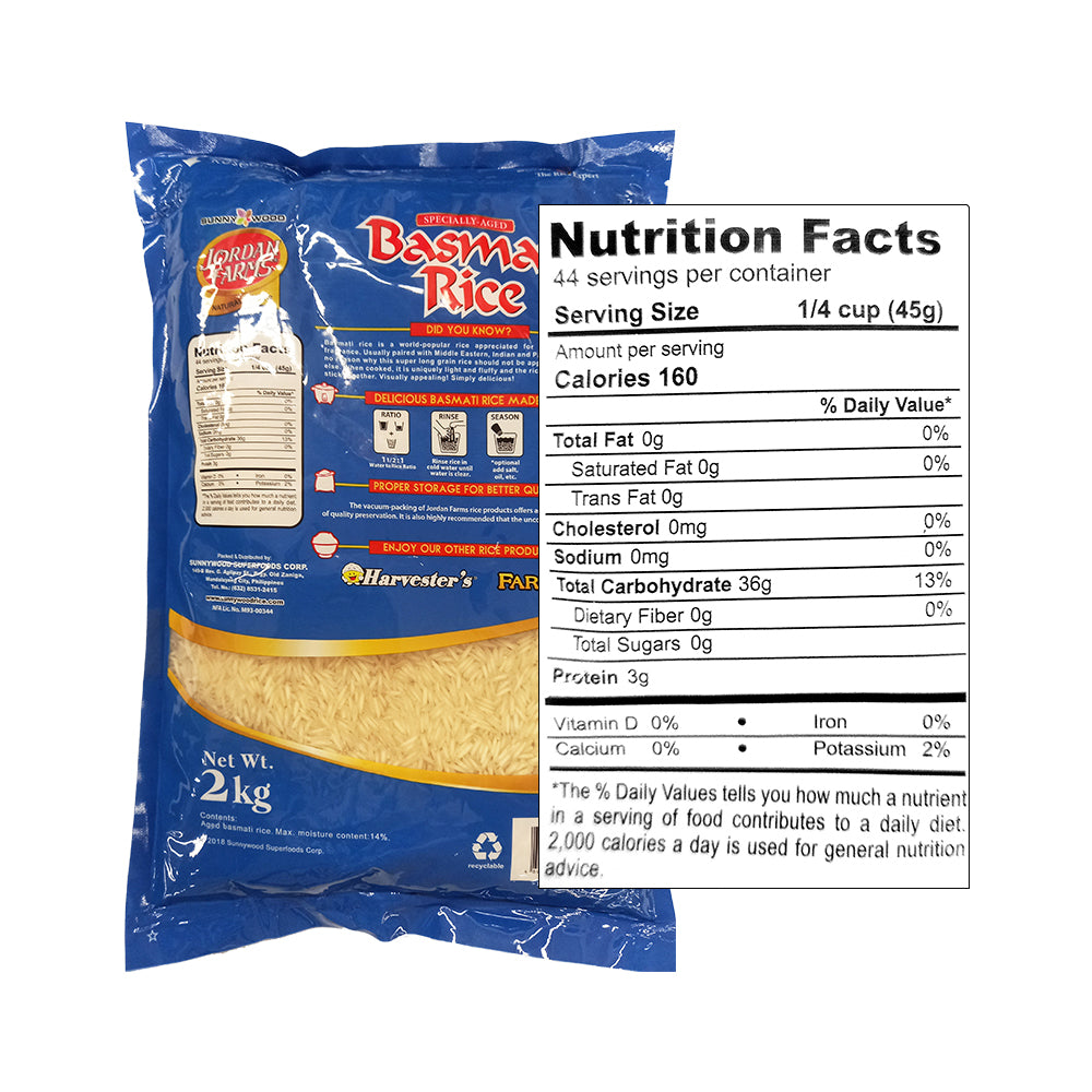 Jordan Williams Rice Jordan Farms Basmati Rice 2kg