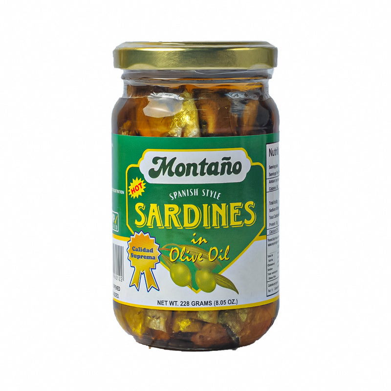 Montaño Sardines Spanish Style In Olive Oil Hot 228g