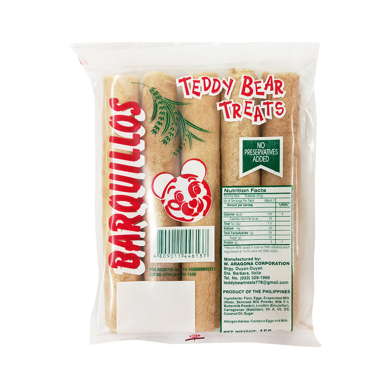 Teddy Bear Treats Barquillos 5 Rolls