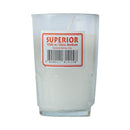 Superior Vigil Candle With Glass White Medium