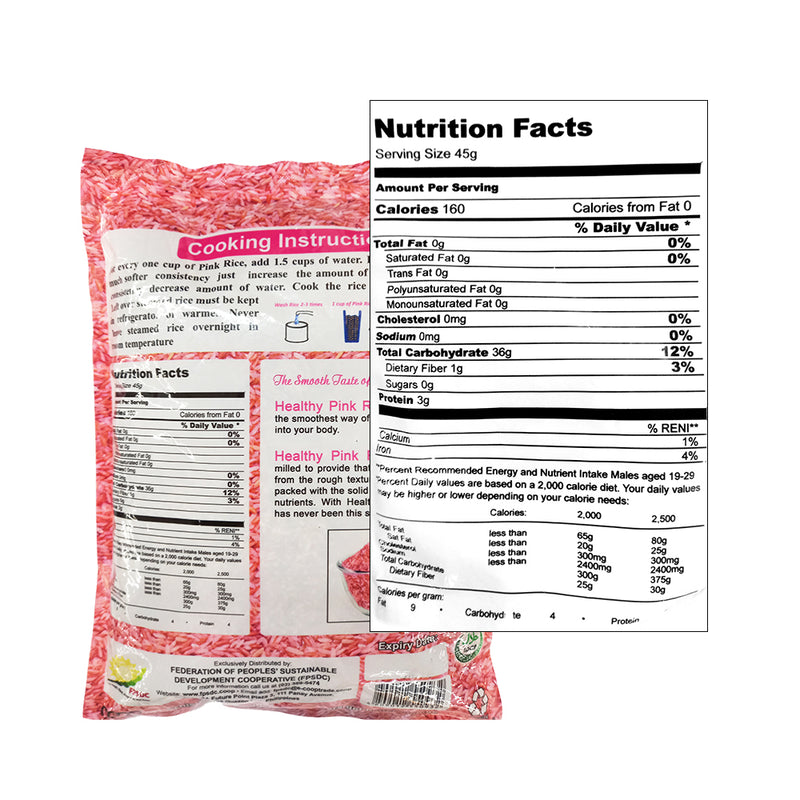 F And C Organic Pink Rice 2kg