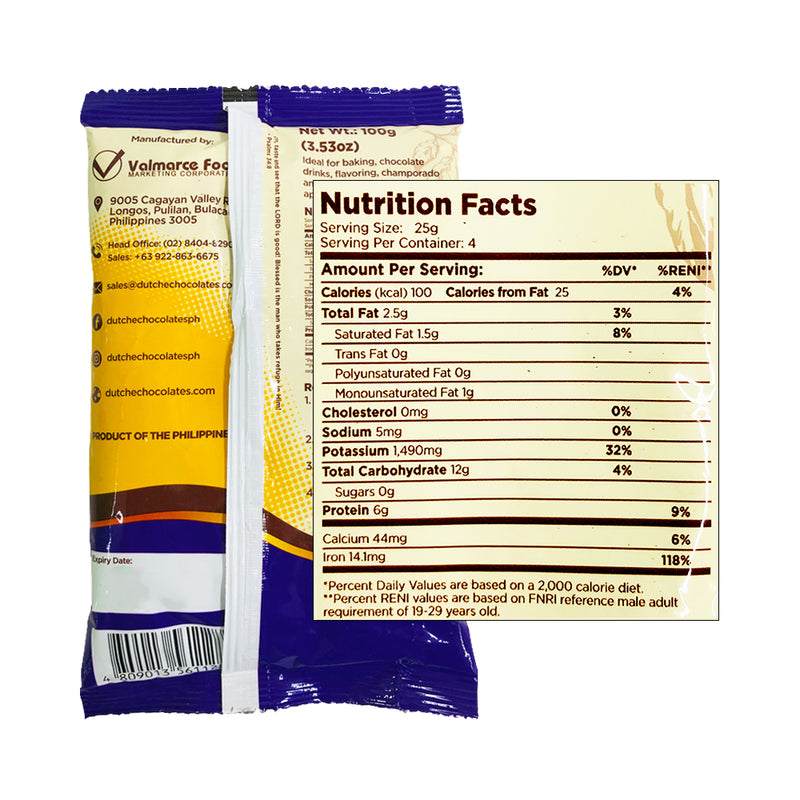 Dutche Cocoa Powder Pure Alkalized 100g