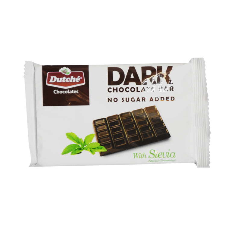 Dutche Dark Chocolate Bar Sugar Free With Stevia 100g