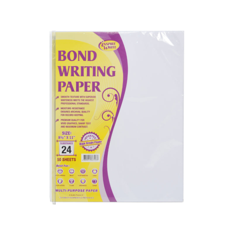 Bond Writing Paper Substance 24 Short 50's