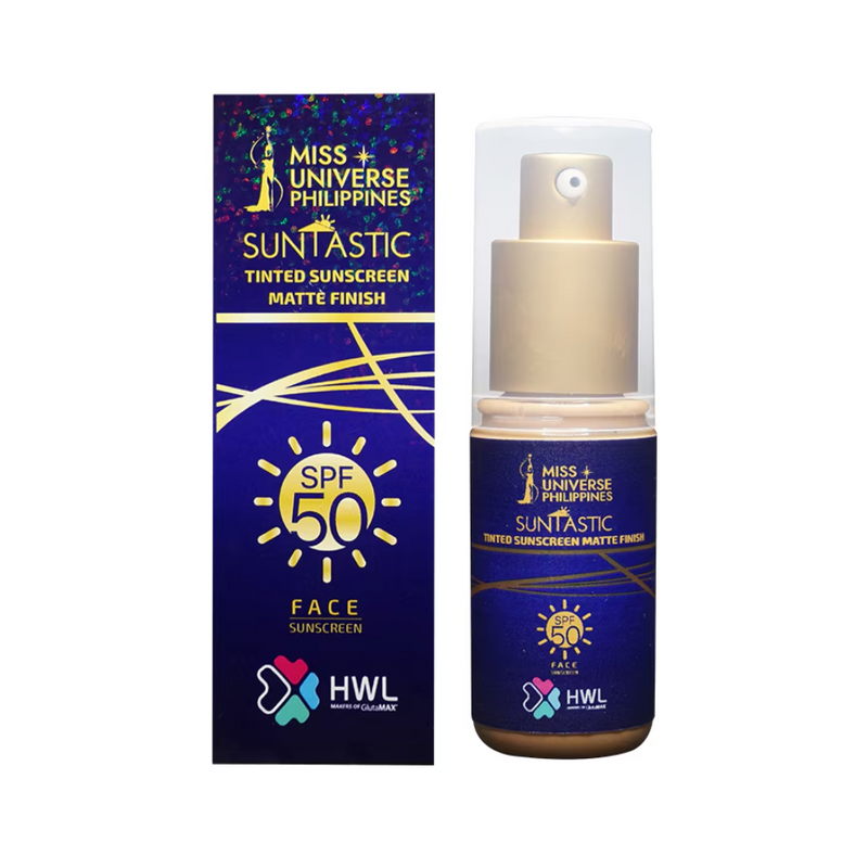 Glutamax Miss Universe Suntastic Tinted Sunscreen Matte Finish SPF50 30ml