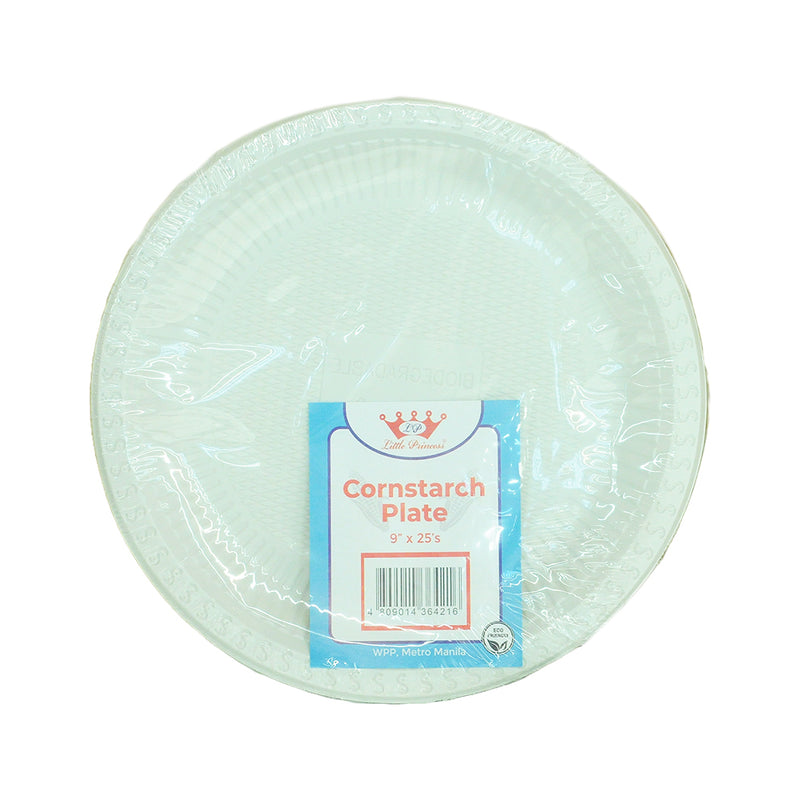 Little Princess Cornstarch Plate 9in 25's