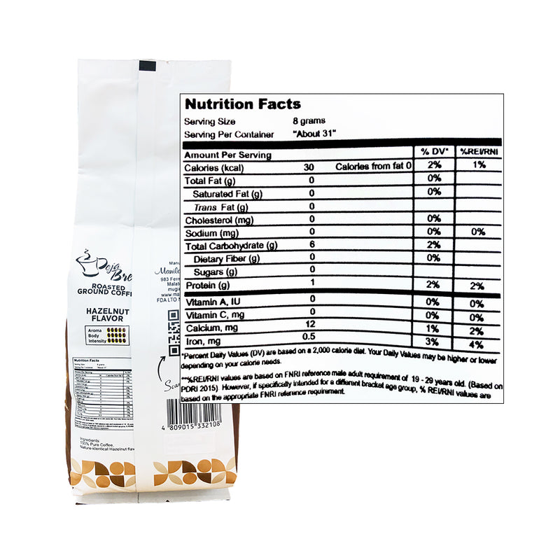 Deja Brew Ground Flavored Coffee Hazelnut 250g