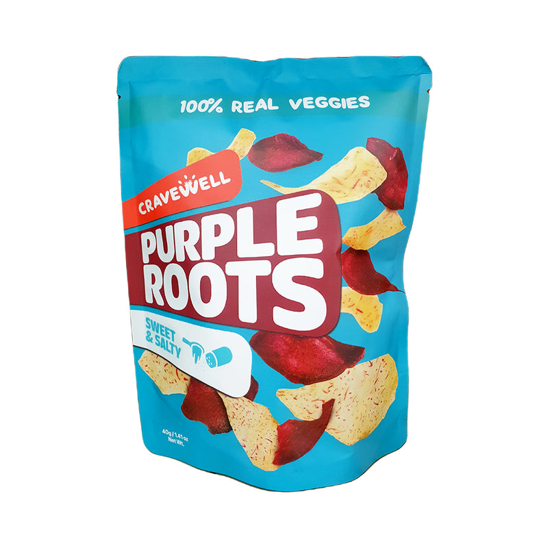 Cravewell Crisps Purple Roots Sweet and Salty 40g