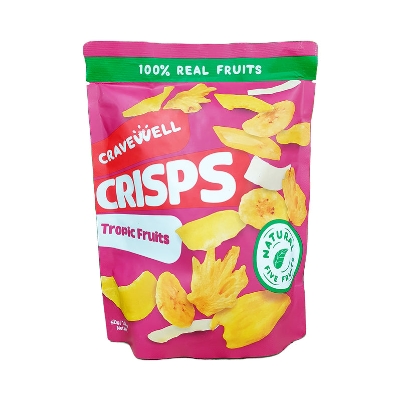 Cravewell Crisps Tropical Fruits Natural 50g