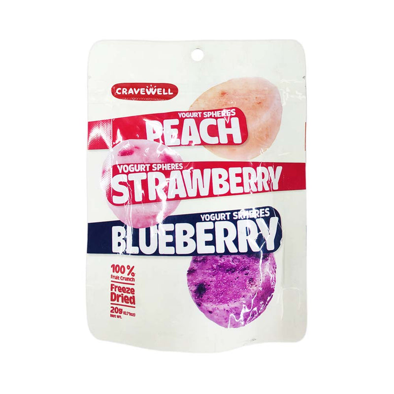 Cravewell Fruit Crunch Peach Strawberry Blueberry Yogurt Sphere