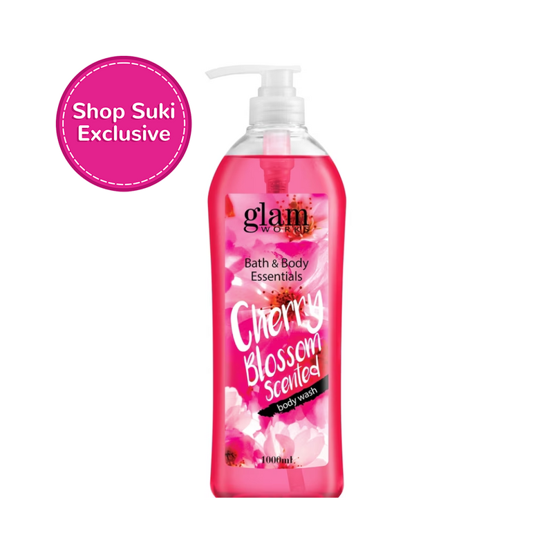 Glamworks Bath And Body Essentials Cherry Blossom Scented Body Wash 1L