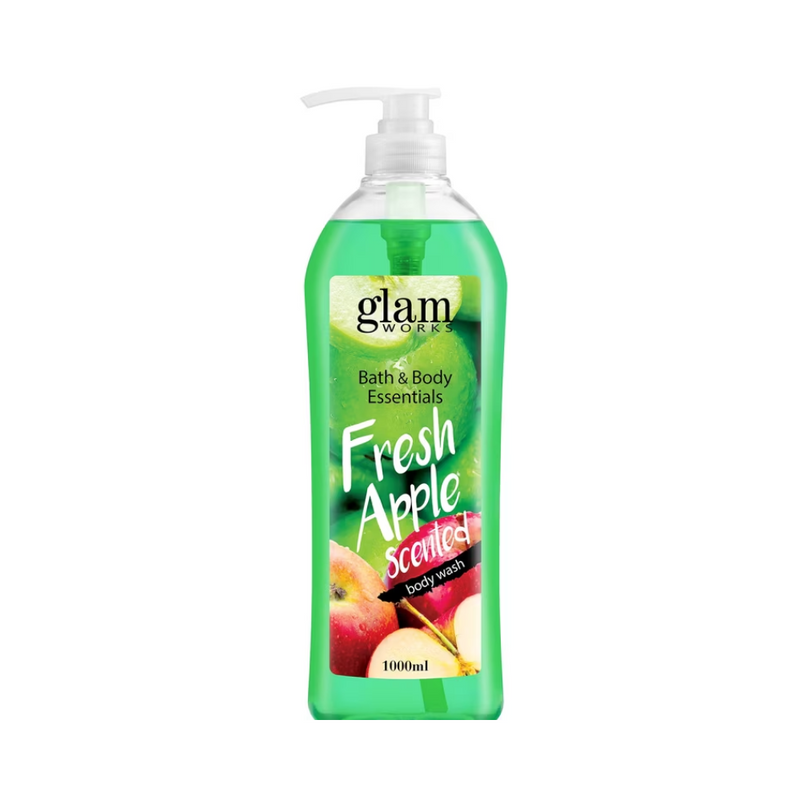 Glamworks Bath And Body Essentials Fresh Apple Scented Body Wash 1L