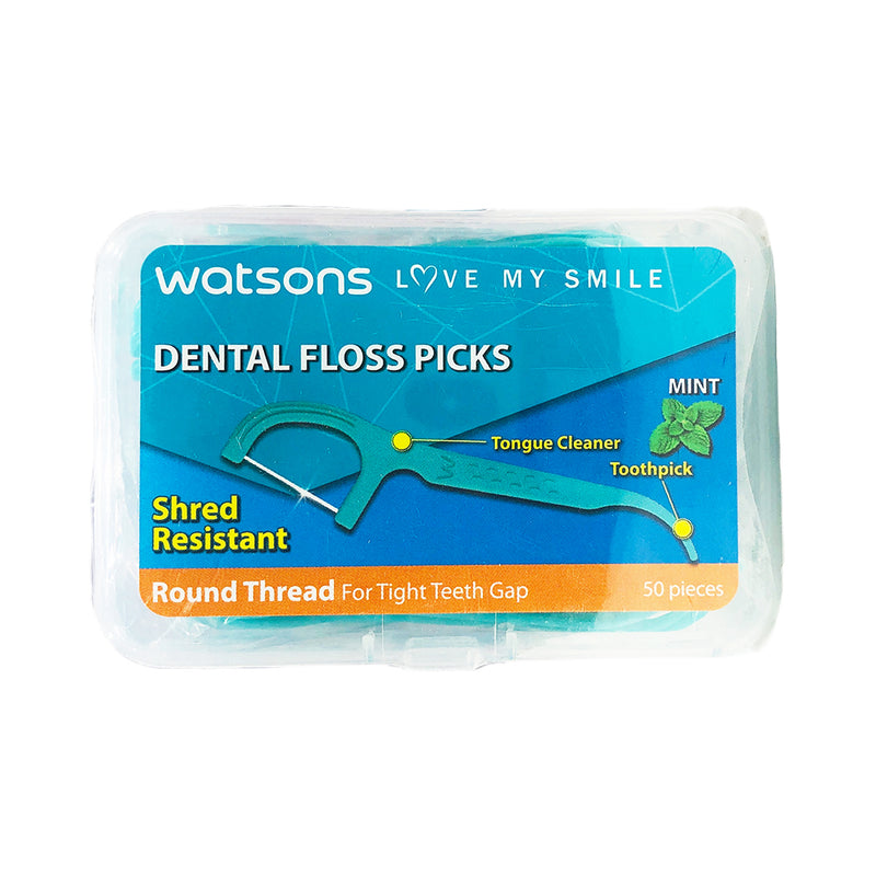 Watsons Love My Smile Dental Floss Picks Mint 50's