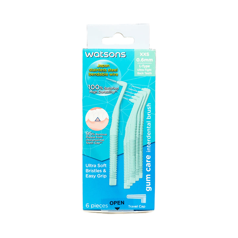Watsons Gum Care Interdental Brush Ultra Soft Bristle & Easy Grip XXS 6's