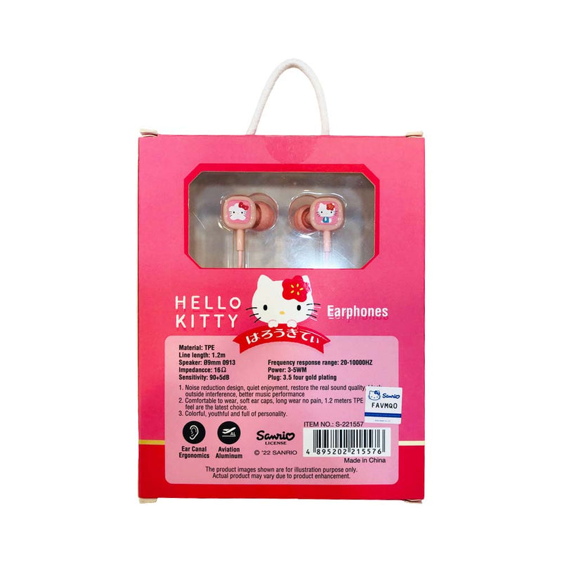 Sanrio Hello Kitty In Ear Earphones Box Type Peach