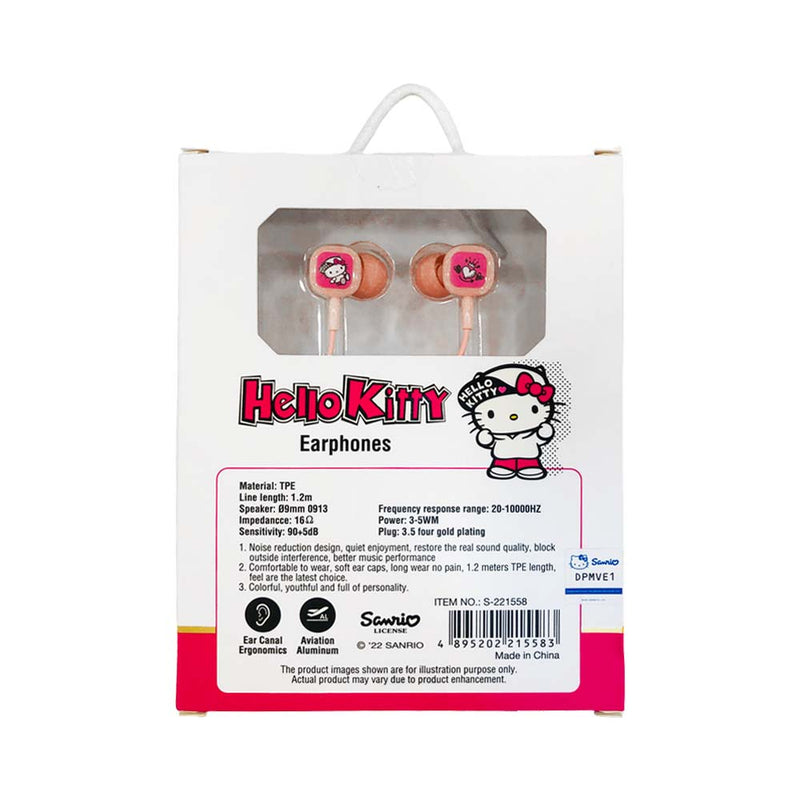 Sanrio Hello Kitty In Ear Earphones Box Type Peach