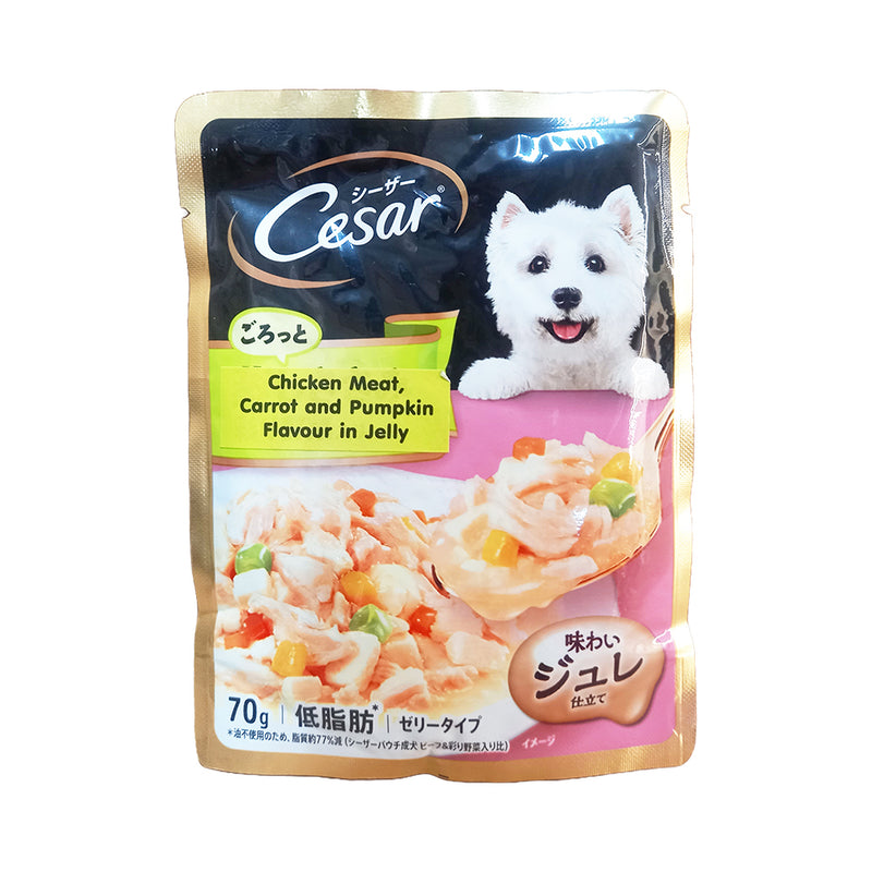 Cesar Dog Food Pouch Chicken Meat With Carrot And Pumpkin 70g