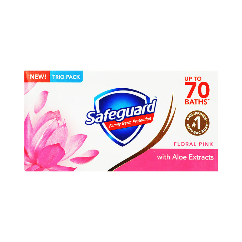 Safeguard Bar Soap Floral Pink 85g x 3's