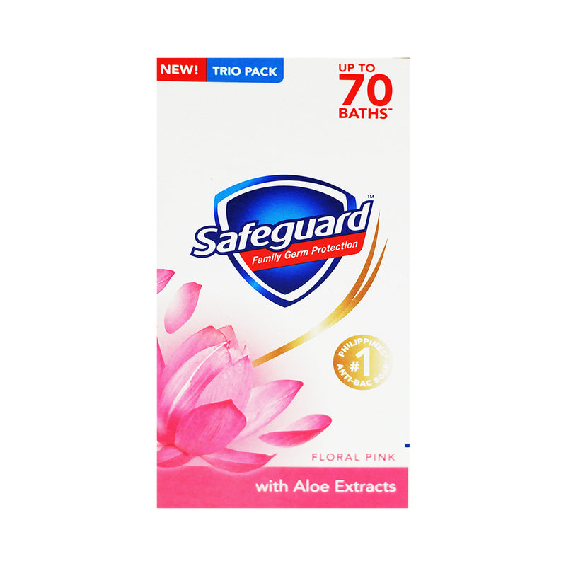 Safeguard Bar Soap Floral Pink 85g x 3's