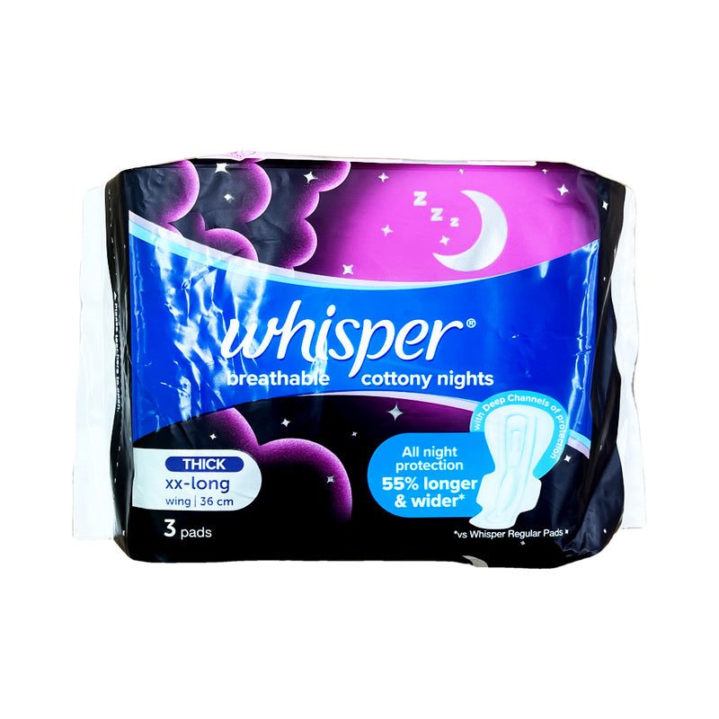 Whisper Cottony XX Long With Wings 3 Pads