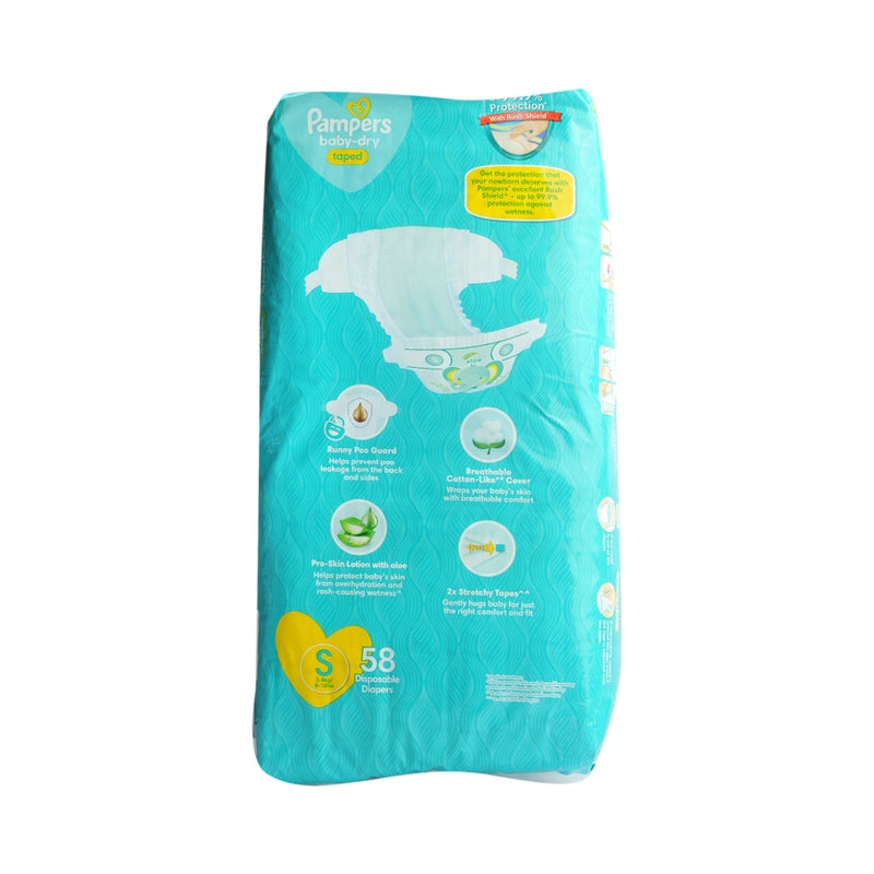 Pampers Diaper Baby-Dry Small 58's