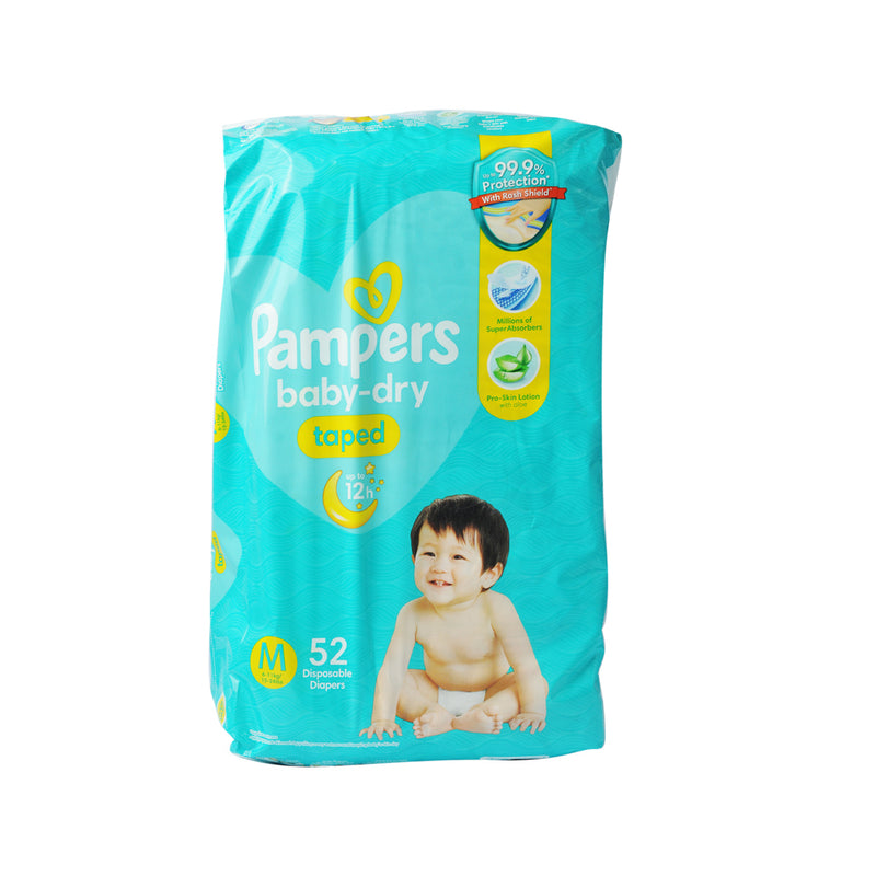 Pampers Diaper Baby-Dry Medium 52's