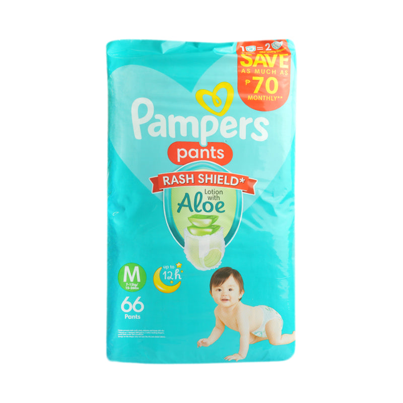 Pampers Diaper Baby Dry Pants Magic Gel Channels Medium 66's