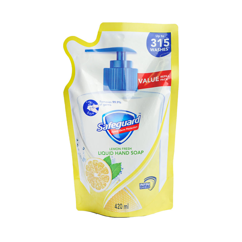 Safeguard Liquid Hand Soap Lemon Fresh Pouch 420ml