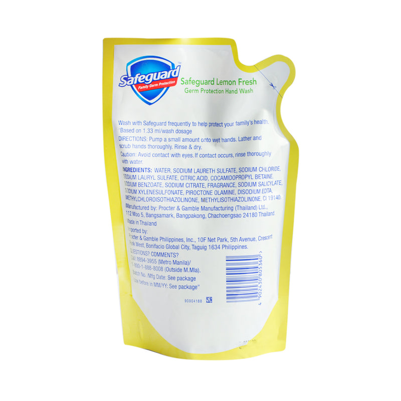 Safeguard Liquid Hand Soap Lemon Fresh Pouch 420ml