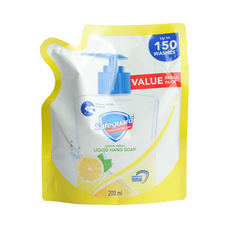 Safeguard Liquid Hand Soap Lemon Fresh Pouch 200ml