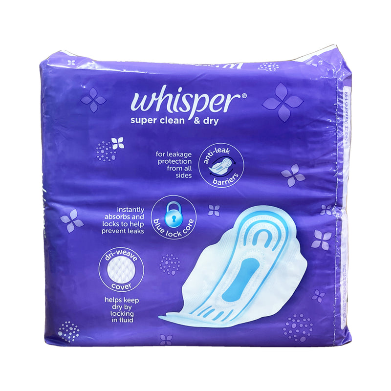 Whisper Regular Flow Super Clean Dry Wings 32 Pads Sulit Pack