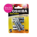 Toshiba High Power AAA Alkaline Battery 4's + 2