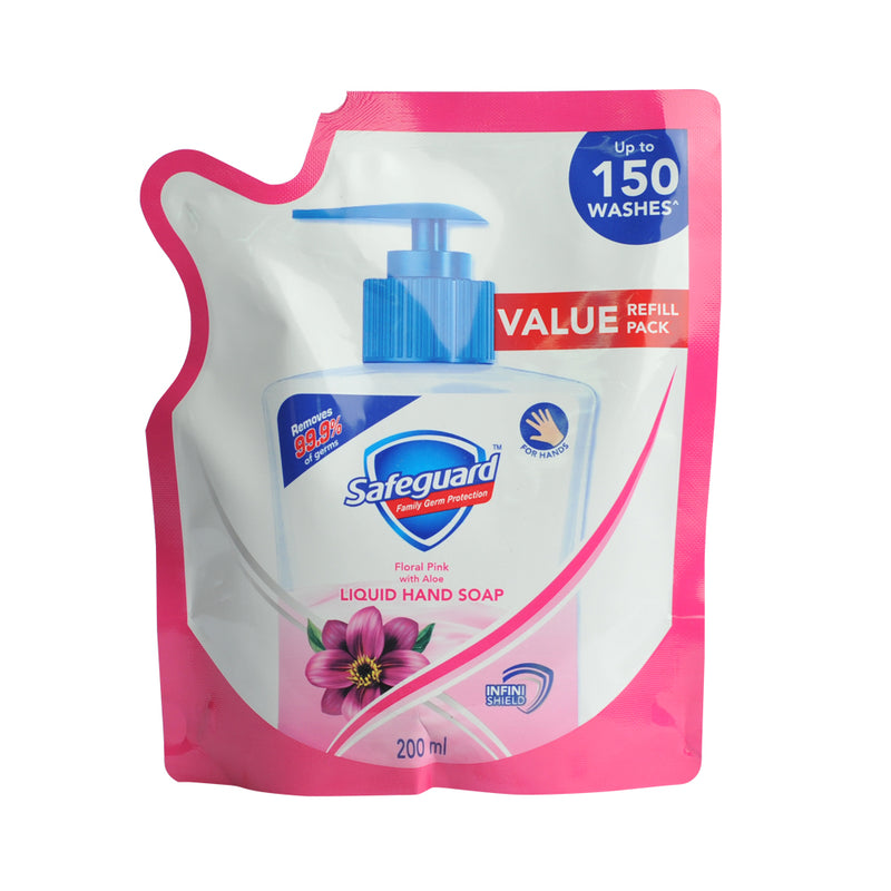Safeguard Liquid Hand Soap Floral Pink Pouch 200ml