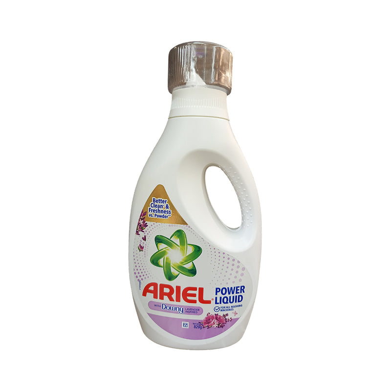 Ariel Power Liquid Detergent With Downy Lavender 820g