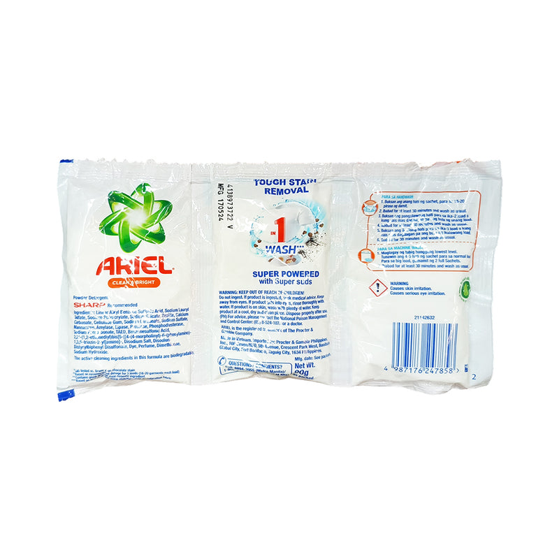 Ariel Detergent Powder Clean And Bright 90g