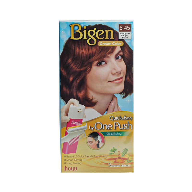 Bigen Hair Color One Push Mahogany Copper Brown