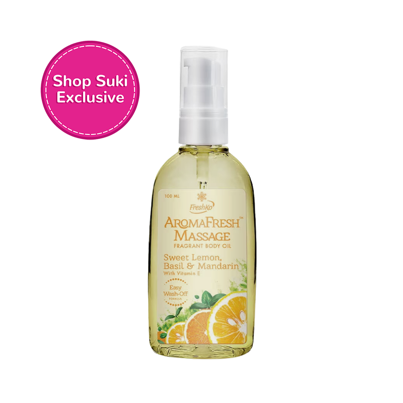 Freshko AromaFresh Massage Body Oil Sweet Lemon Basil & Mandarin 100ml