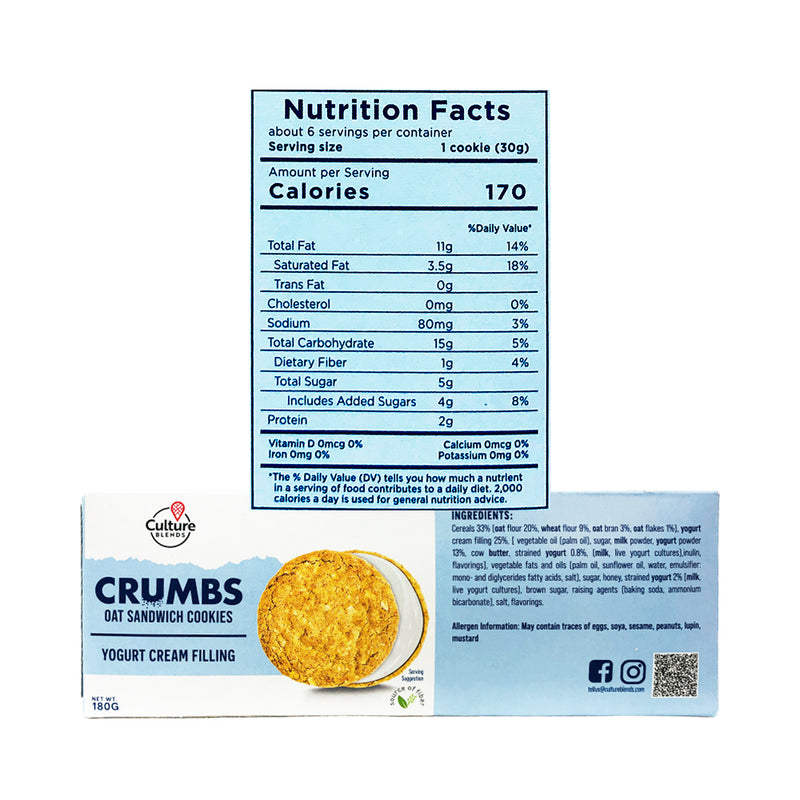 Culture Blends Crumbs Cream 180g