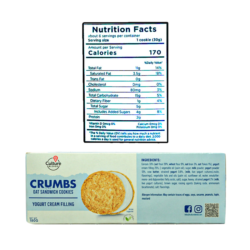 Culture Blends Crumbs Cream 180g