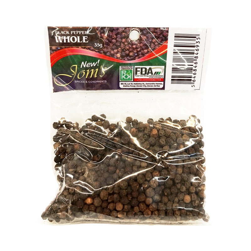 Jom's Whole Black Pepper 35g