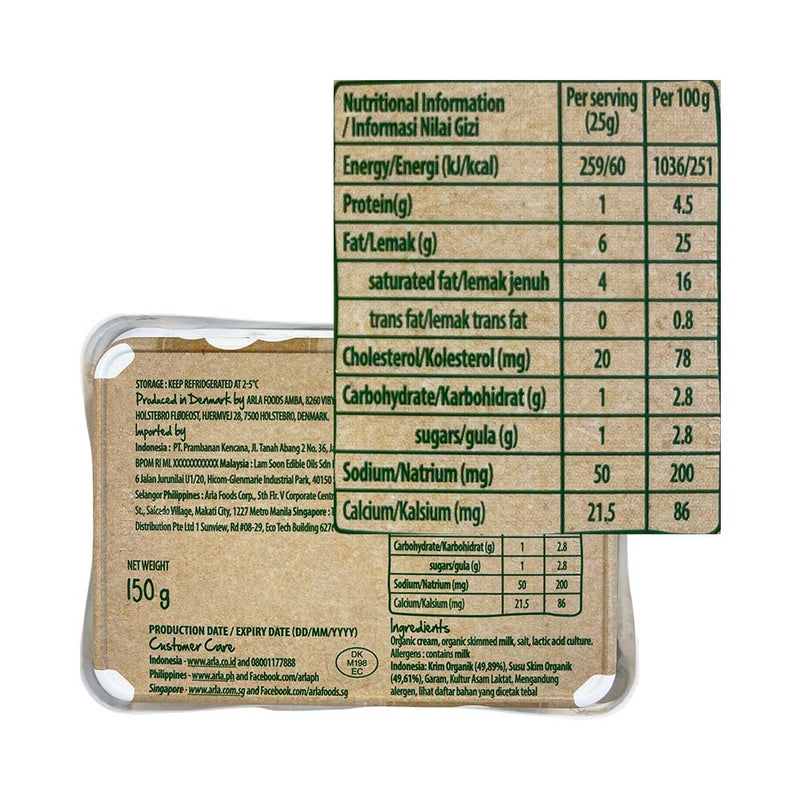 Arla Natural Cream Cheese Organic 150g