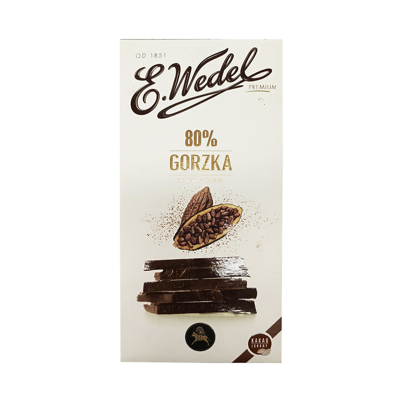 E. Wedel Extra Dark Chocolate 80% Gorzka 100g