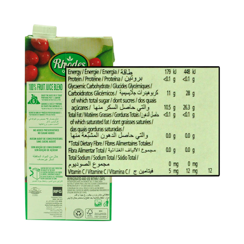 Rhodes 100% Fruit Juice 1L