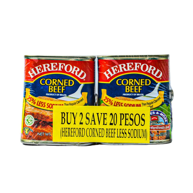 Hereford Corned Beef 25% Less Sodium 340g x 2's